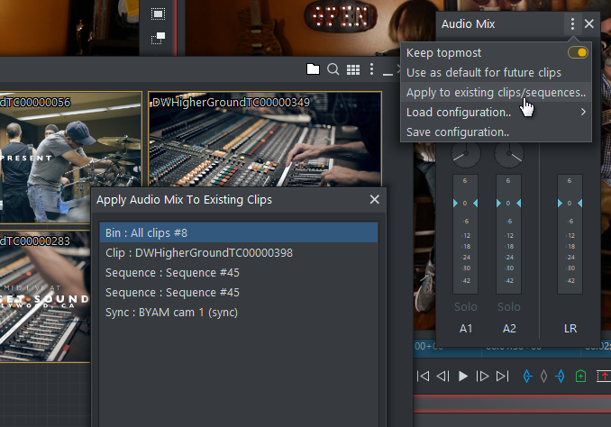 Change multiple clips gain in a bin | LWKS Forum