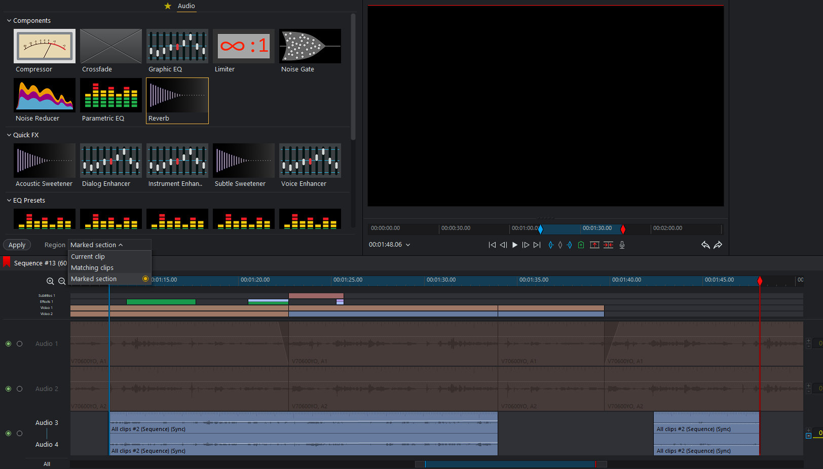 Same audio effect !settings! for all clips in a timeline. | LWKS Forum