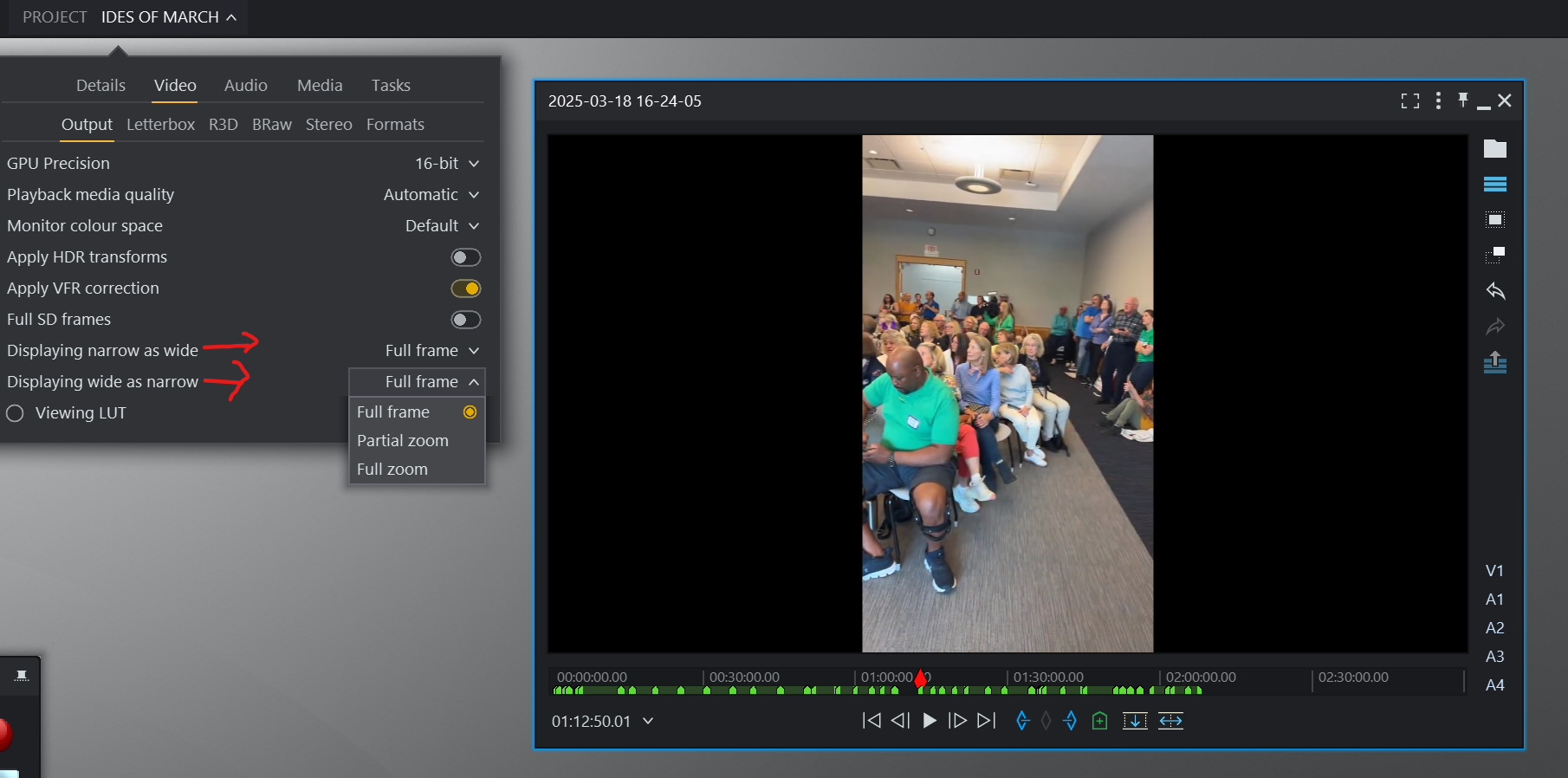 how do I change the video screen size and aspect ratio during video ...