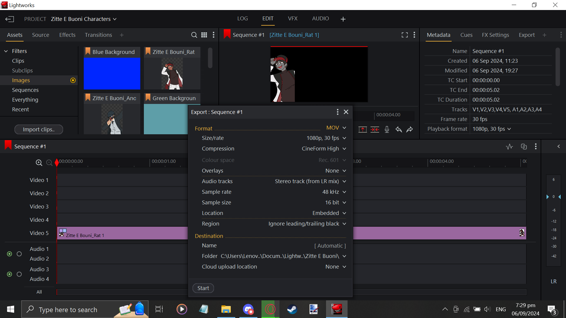 Trying to create a transparent MOV file | LWKS Forum